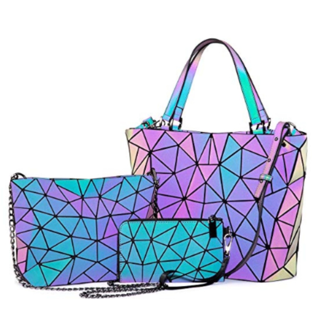 Holographic Reflactive Crossbody Bag Wallet